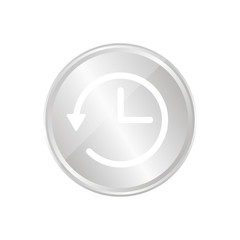 Silberne Münze - Uhr - Zeitumstellung