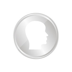 Silberne Münze - Gesicht