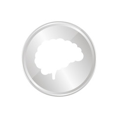 Silberne Münze - Gehirn