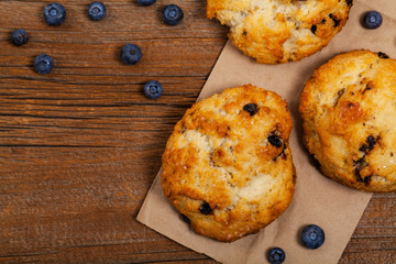 Blueberry Scones Pastry. Selective focus.