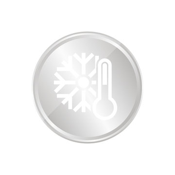 Silberne Münze - Temperatur - Kühlen