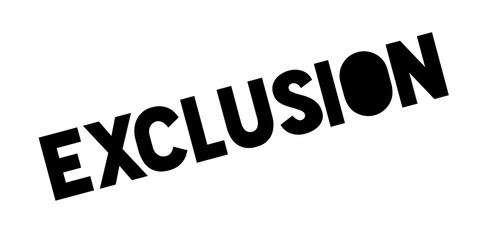 Exclusion rubber stamp. Grunge design with dust scratches. Effects can be easily removed for a clean, crisp look. Color is easily changed.