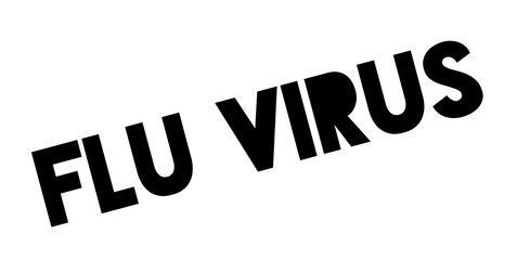 Flu Virus rubber stamp. Grunge design with dust scratches. Effects can be easily removed for a clean, crisp look. Color is easily changed.
