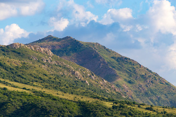 Fototapeta premium Beautiful mountains of the Tien Shan range in Kazakhstan