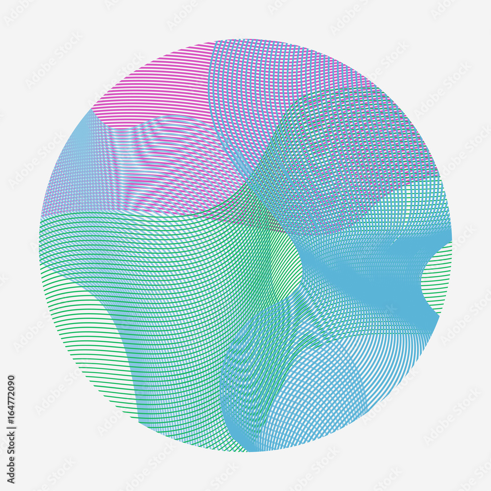 Wall mural abstract waves. set of transparent wave. vector