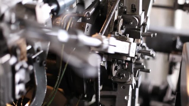 Spring machine in factory