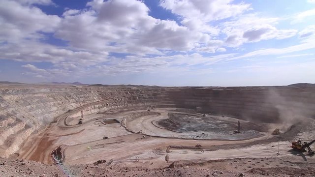 Open copper mining