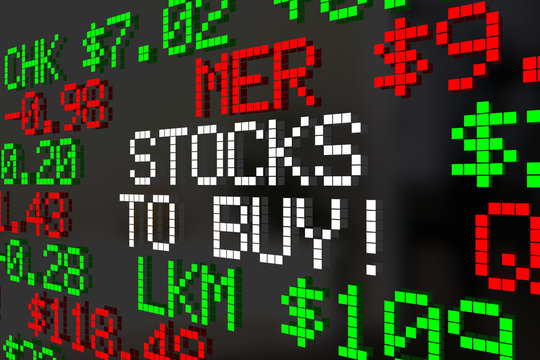 Stocks to Buy Market Ticker Investment Picks 3d Illustration