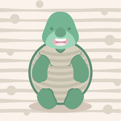 cute little turtle soft color kids t shirt design