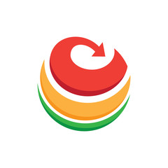 Circle arrow logo vector image