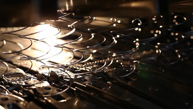 Spring machine in factory