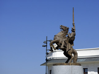 Bratislava. Statue near castle