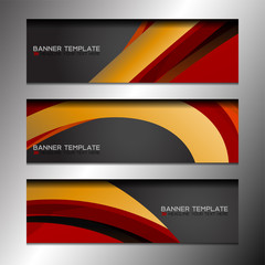 Abstract banner design background for website headers, vector illustration