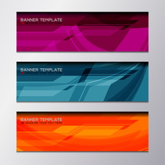 Abstract banner design background for website headers, vector illustration