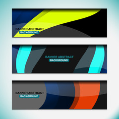 Abstract banner design background for website headers, vector illustration