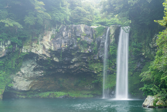 Cheonjiyeon Waterfalls in Jeju Island