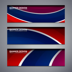 Abstract banner design background for website headers, vector illustration