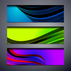 Abstract banner design background for website headers, vector illustration