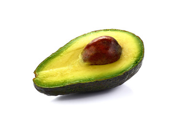 Fresh avocado isolated on white