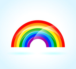 rainbow on white background