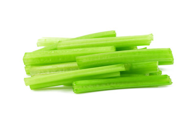 Fresh celery isolated on white background, celery vegetable for cooking