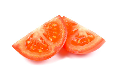 Tomato slice isolated on white background,Fresh tomatoes slices