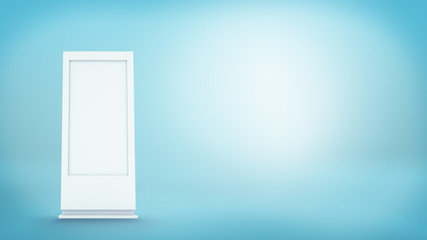 3d rendering of white empty street billboard