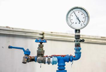 old meter valve and faucet