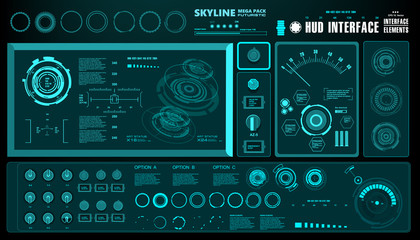 Obraz premium Futuristic virtual graphic touch user interface, HUD