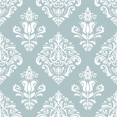 Seamless classic light blue and white pattern. Traditional orient ornament. Classic vintage background