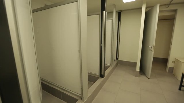 Changing room showers