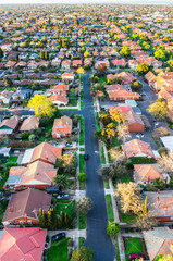 Residential homes in a south eastern suburb of Melbourne