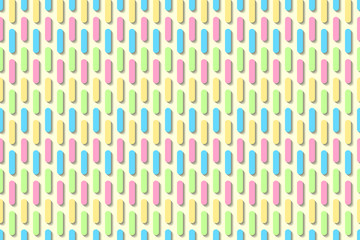 Abstract colorful short line shaped pattern with long shadow effect on yellowish background