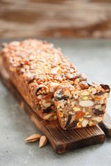 Traditional fruit cake with nuts