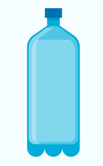 Big plastic bottle of fresh water isolated illustration