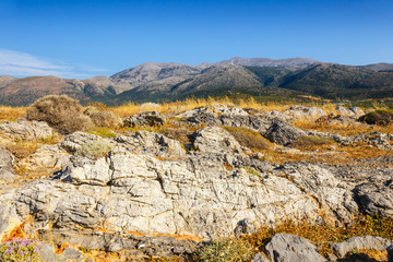 Majestic view of cretan landscape at sunset, Malia, Crete