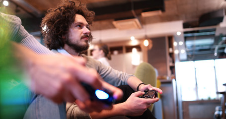 Office Workers Playing computer games