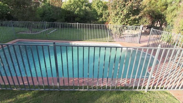 Pool safety fence