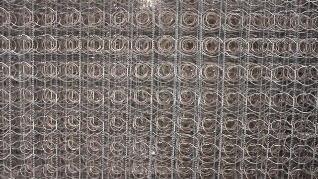Mattress springs in factory