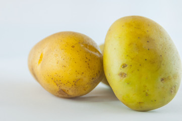 potatoes isolated on white background