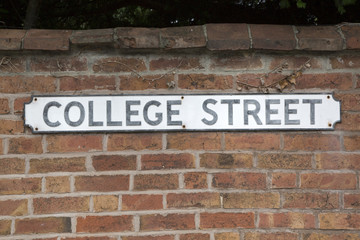 College Street Sign