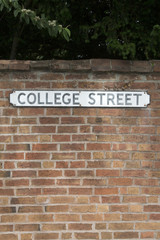 College Street Sign