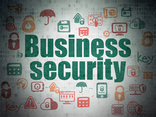 Security concept: Business Security on Digital Data Paper background