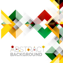 Fototapeta premium Modern square geometric pattern design on white