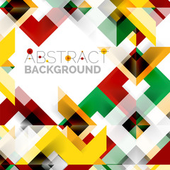 Modern square geometric pattern design on white