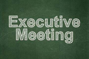 Obraz premium Business concept: Executive Meeting on chalkboard background