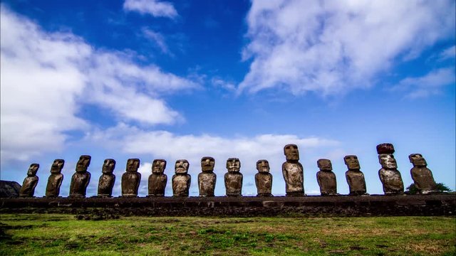 Easter Island moai statues