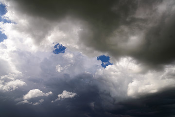 Fototapeta na wymiar Dark clouds before rain storm. Natural background