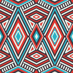 Obraz premium Vector Seamless Ethnic Pattern