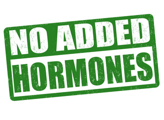 No added hormones sign or stamp
